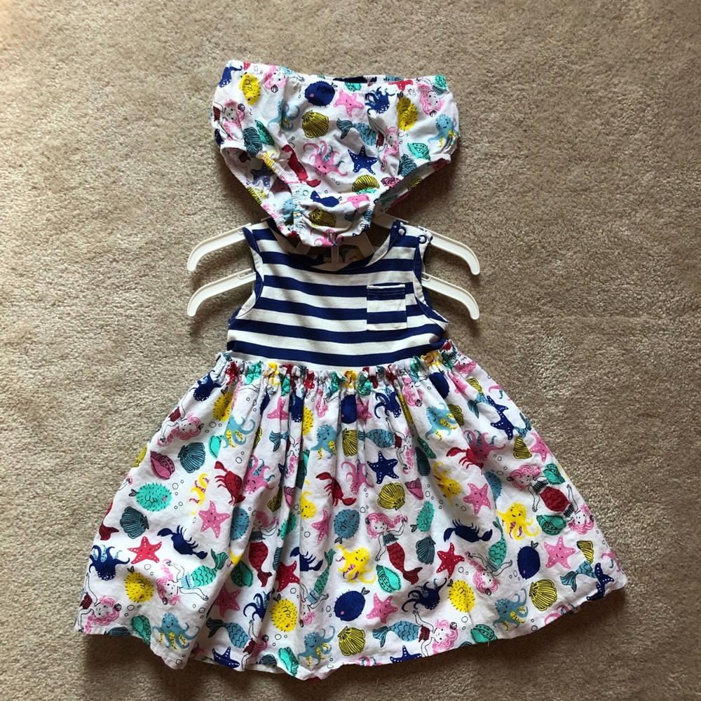 Girl’s mermaid dress with matching underpants